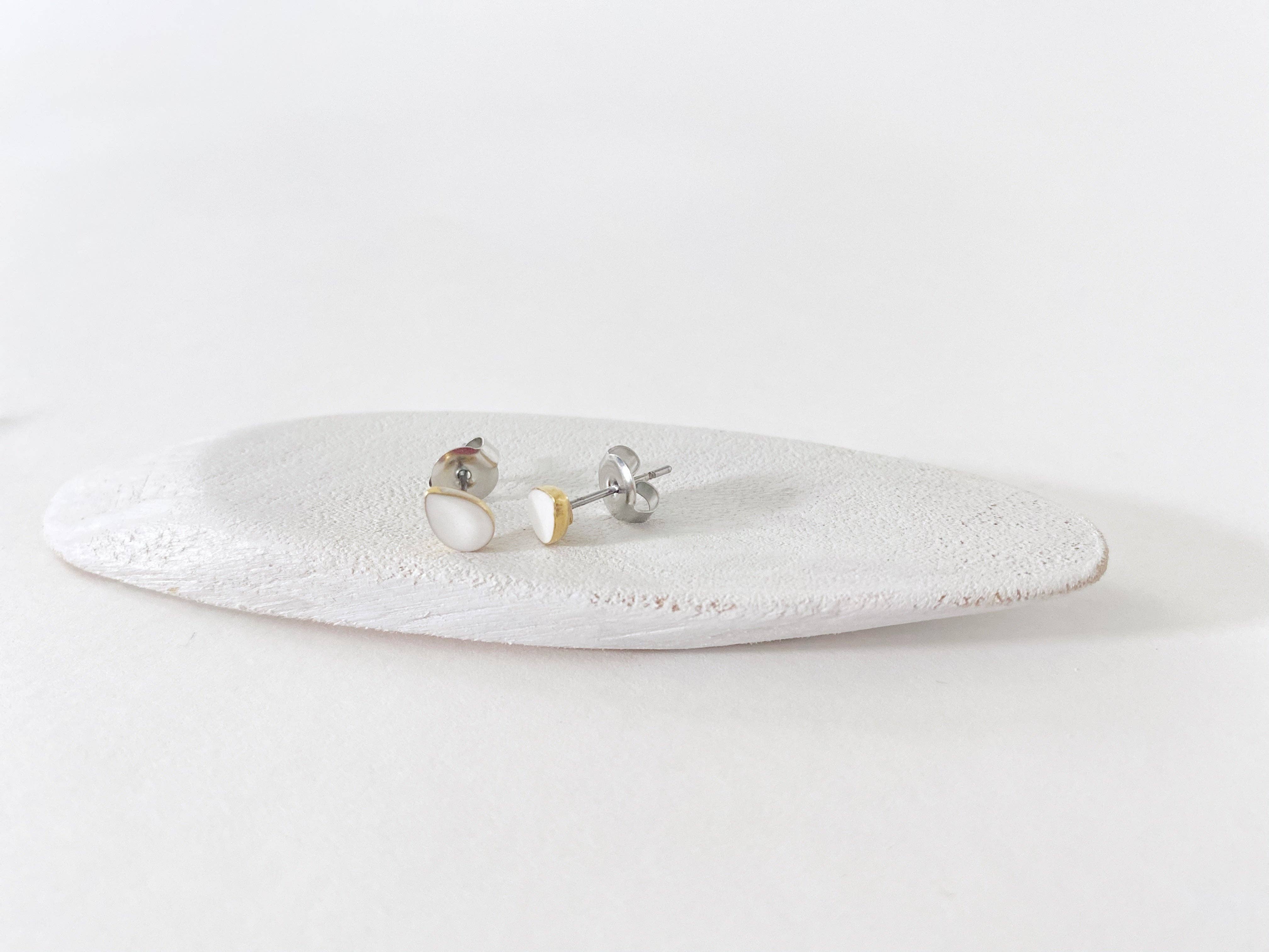 Jenica Jewelry - Wholesale Stud/Post Earrings - Small White Stud Earrings - Multiple Options7