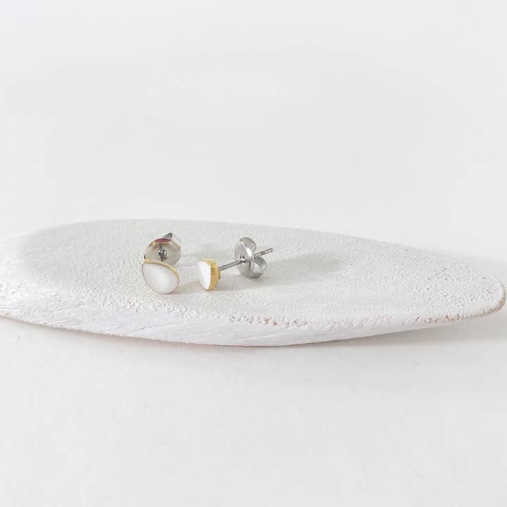 Jenica Jewelry - Wholesale Stud/Post Earrings - Small White Stud Earrings - Multiple Options7