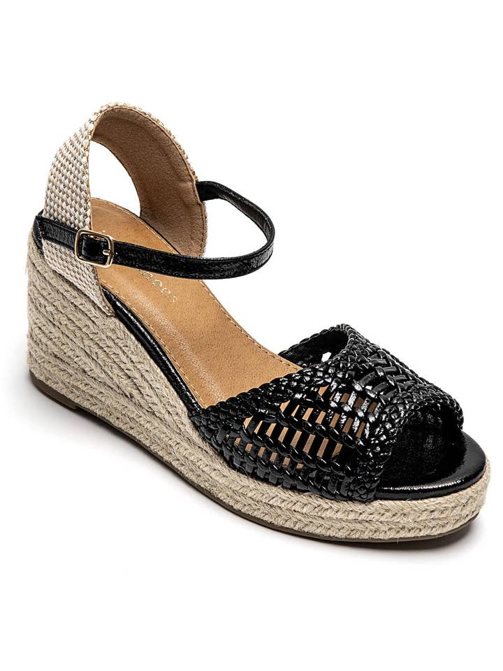 SWEET MAGIC MODA Y COMPLEMENTOS - Wholesale Sandals - Women's - SYNTHETIC LEATHER SANDAL WITH ESPARTO WEDGE6