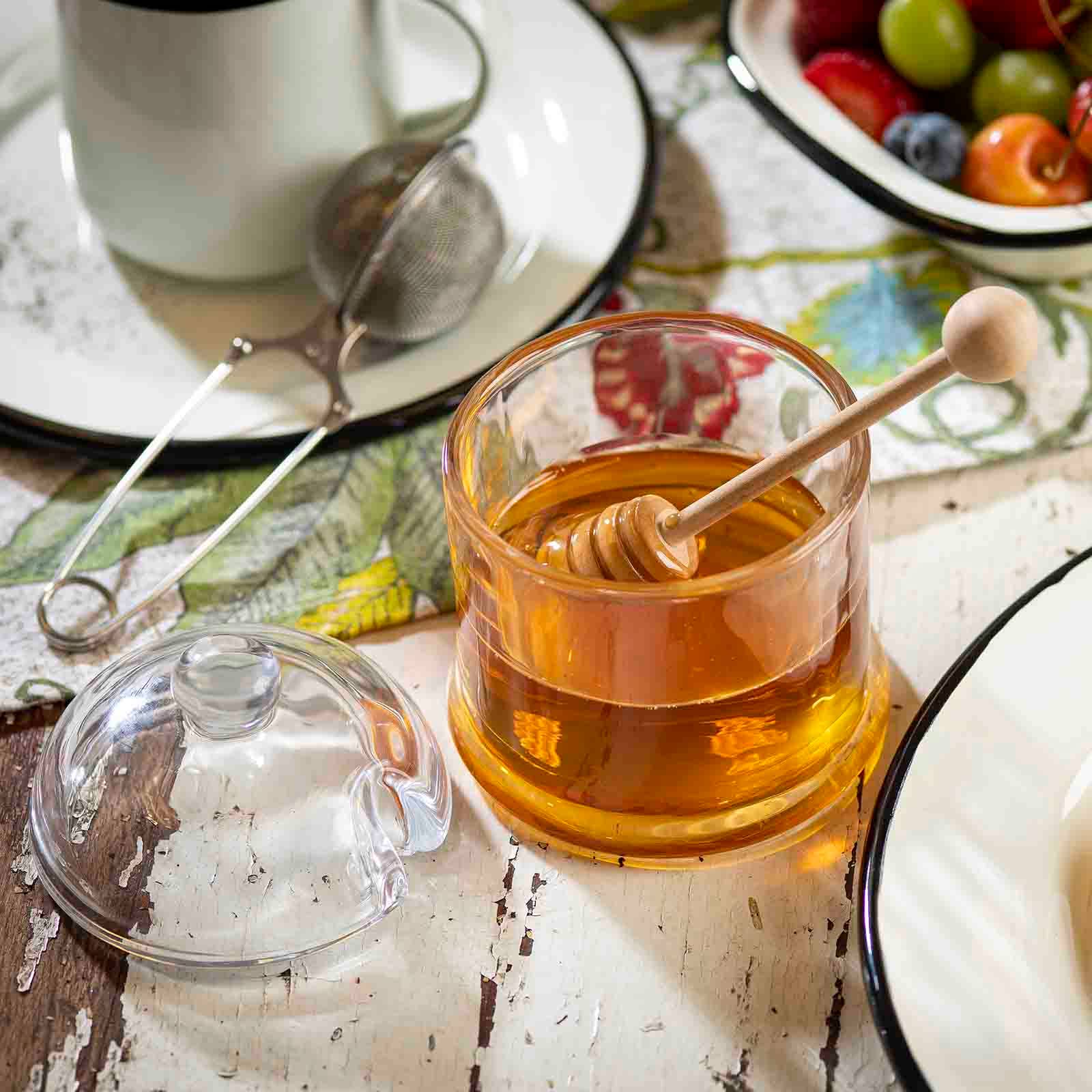 TableCraft Products Company - Wholesale Honey Dipper - Honey Dipper Set, Includes Glass Jar & Wood Dipper3