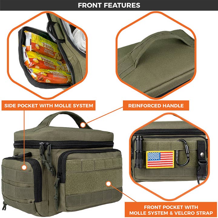 OPUX - Wholesale Lunch Bag/Box - Tactical Military Leakproof Lunch Box - 9 Cans / 18 Cans28