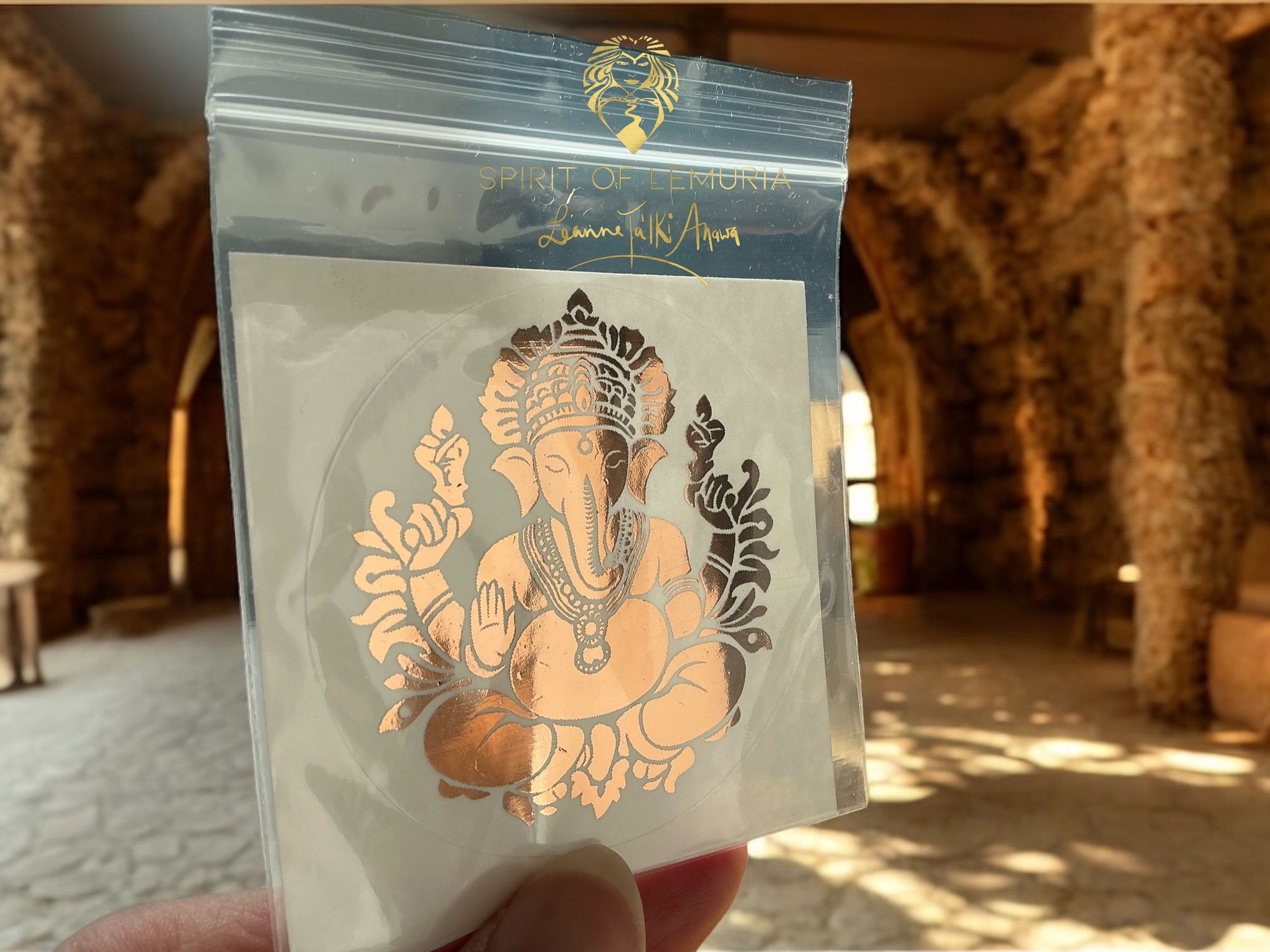 Spirit of Lemuria – wholesale Sticker – Ganesh 1 Foiled Sacred Geometry Sticker8