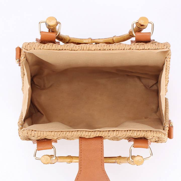 ACCITY - Wholesale Beach Bag - Straw Beach Bag with Bamboo Handle for Women_CWAB46944