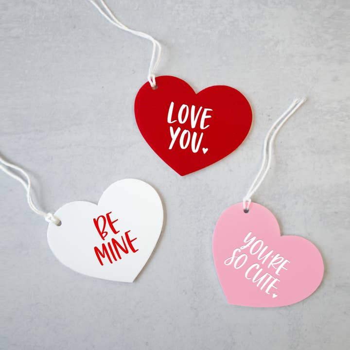 Classic Valentine's Day Basket Gift Tag for wholesale by The Cotton & Canvas Co.