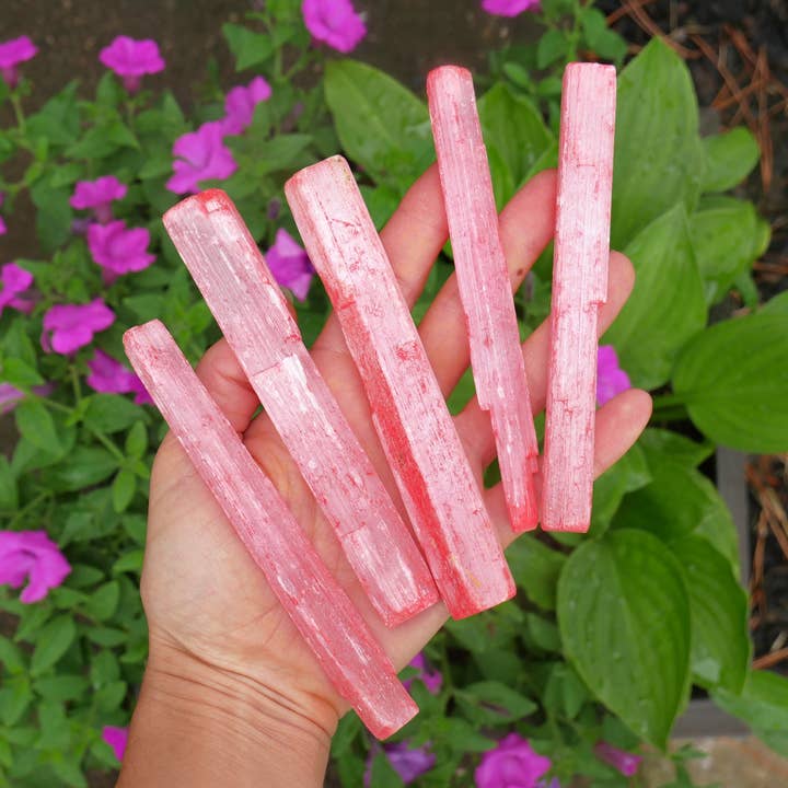 The Healing Sanctuary - Wholesale Spiritual Stone/Crystal - Selenite Pink Sticks - 1 LB