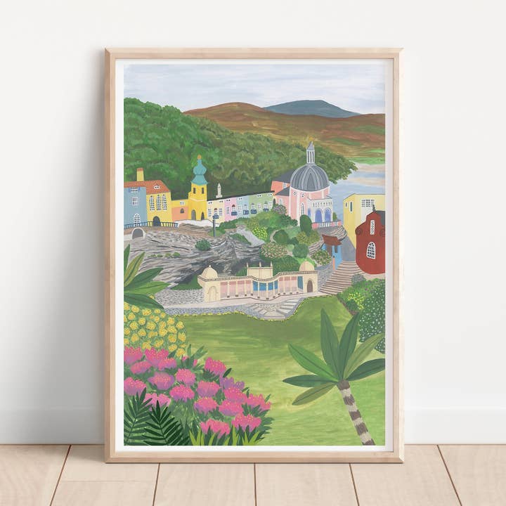 Portmeirion, North Wales Art Print for wholesale by Sarah Frances