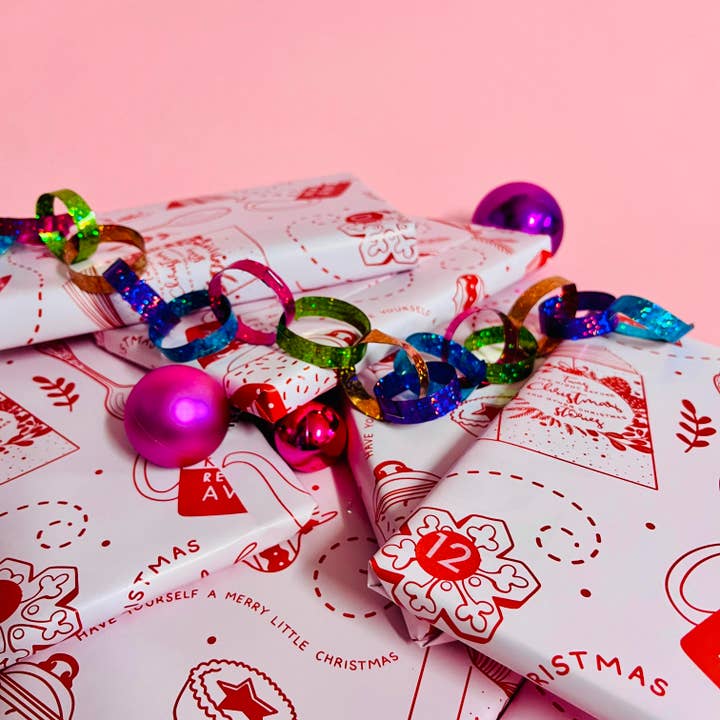 Bookishly (US Duties Paid) - Wholesale Flat Wrap - Bookish Christmas Gift Wrap 100 Sheets5