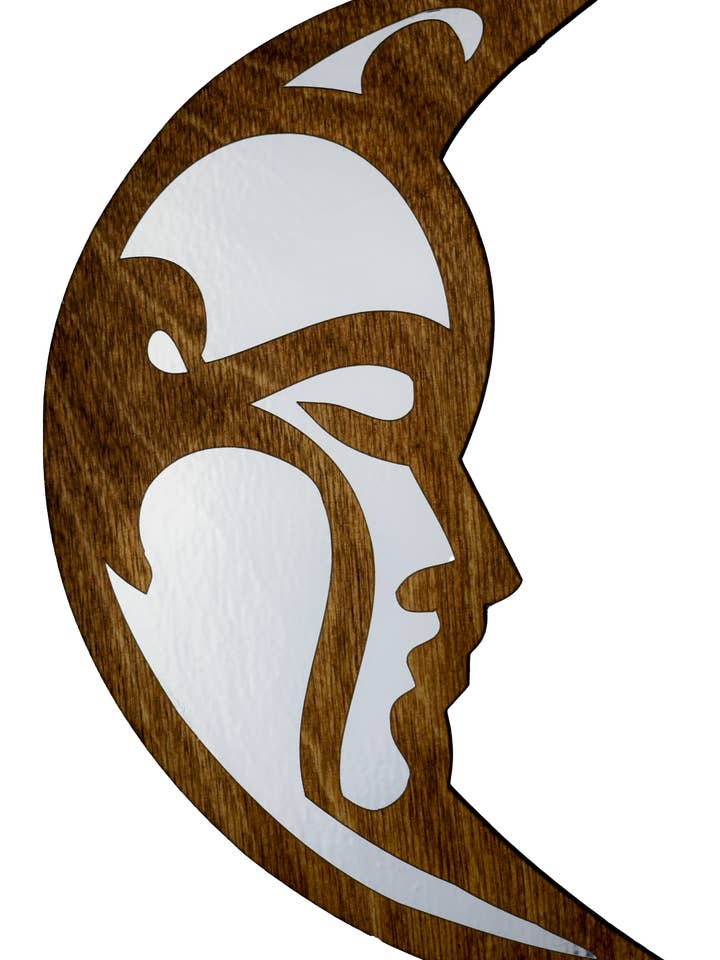 Halvmåne Plaque M/Sølv Folie Accent for engroshandel hos Woodcutts Inc.