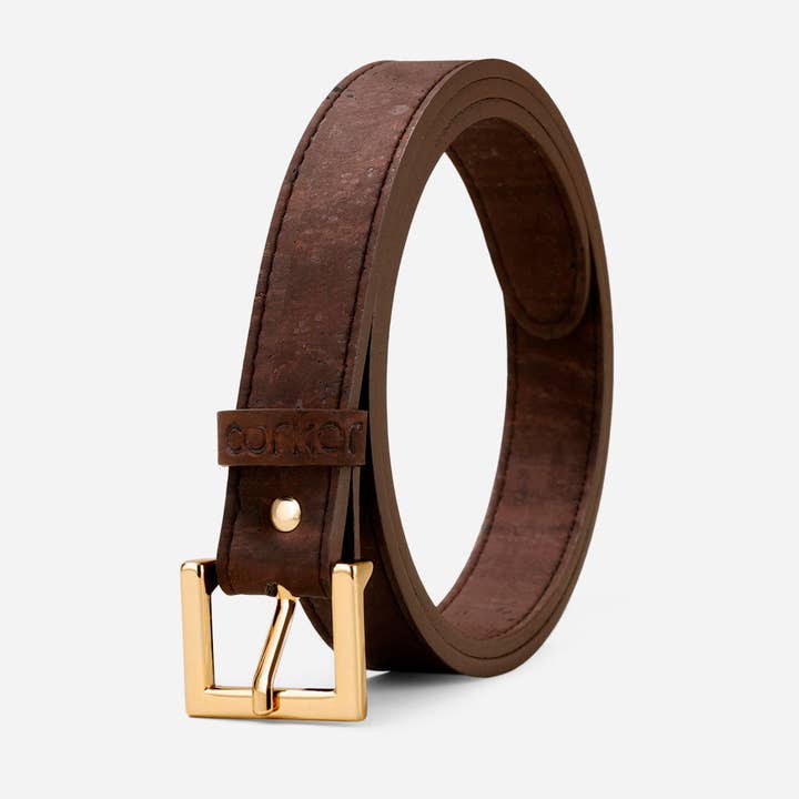 Corkor - Wholesale Belt - Women's - Women Cork Belt 20mm (13/16") - Gold Buckle