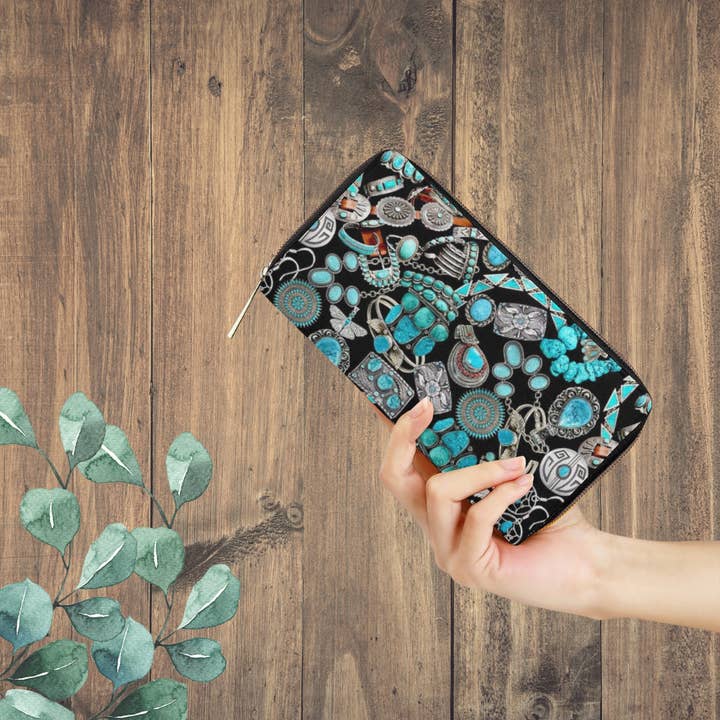Turquoise Lovers wallet for wholesale by The Sassy Heifer