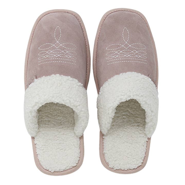 Jory - Wholesale Slippers - Women's - Western Cowgirl Dolly Square Toe Slippers | Blossom (pink)