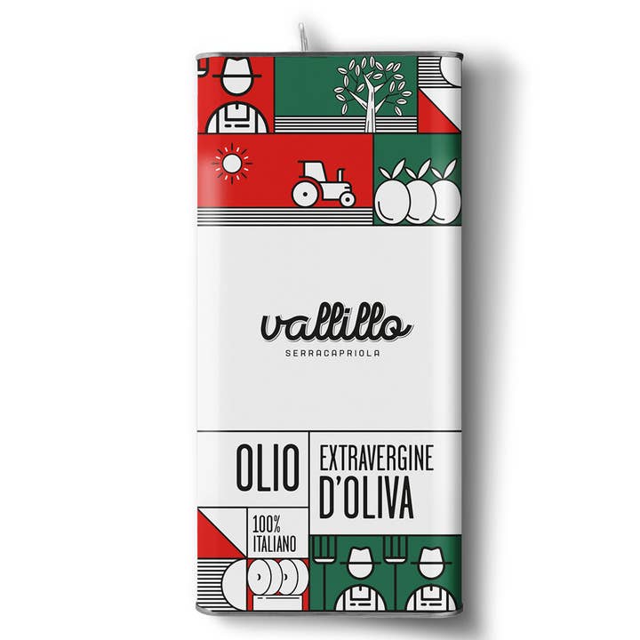 Vallillo - Wholesale Olive Oil - Extra virgin olive oil can 5L - 100% Italian