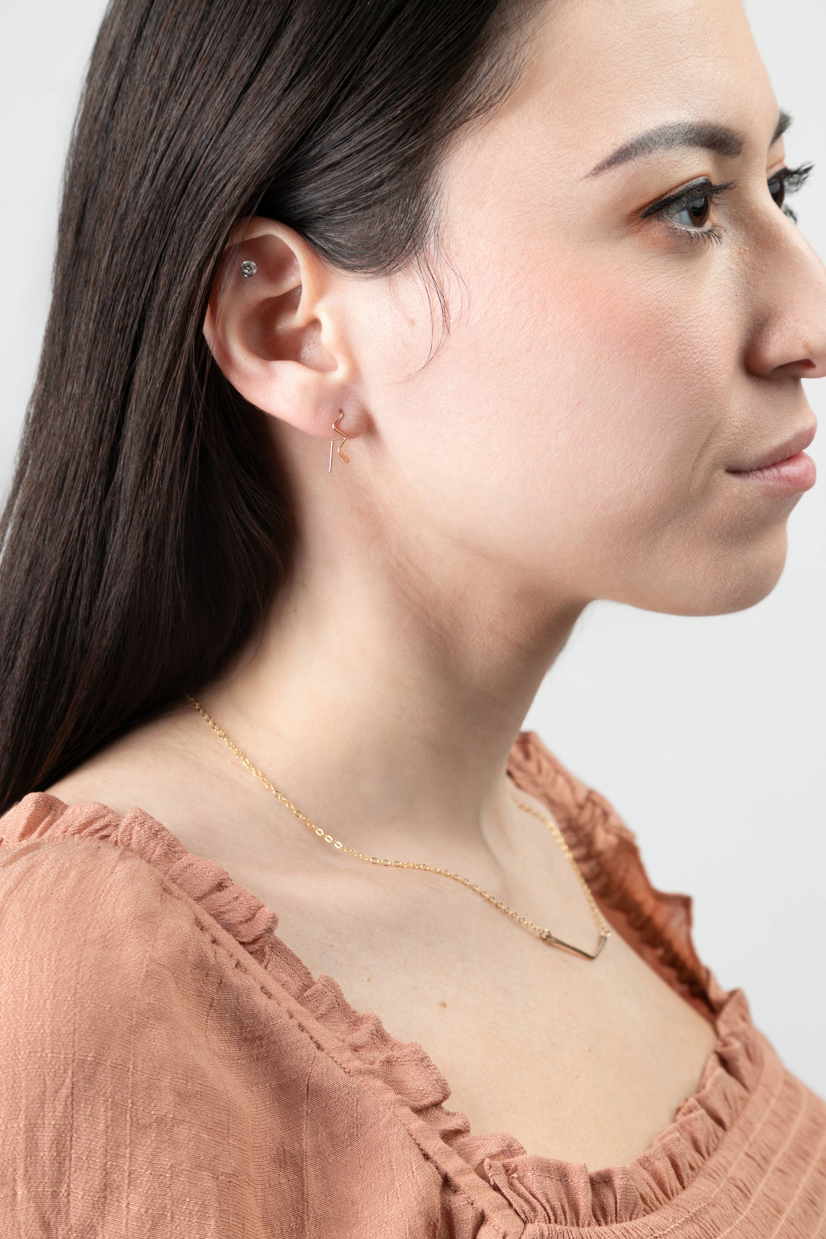 Forai - Wholesale Dangle Earrings - Zun Zuun Threader Earrings in 14k Gold Filled1