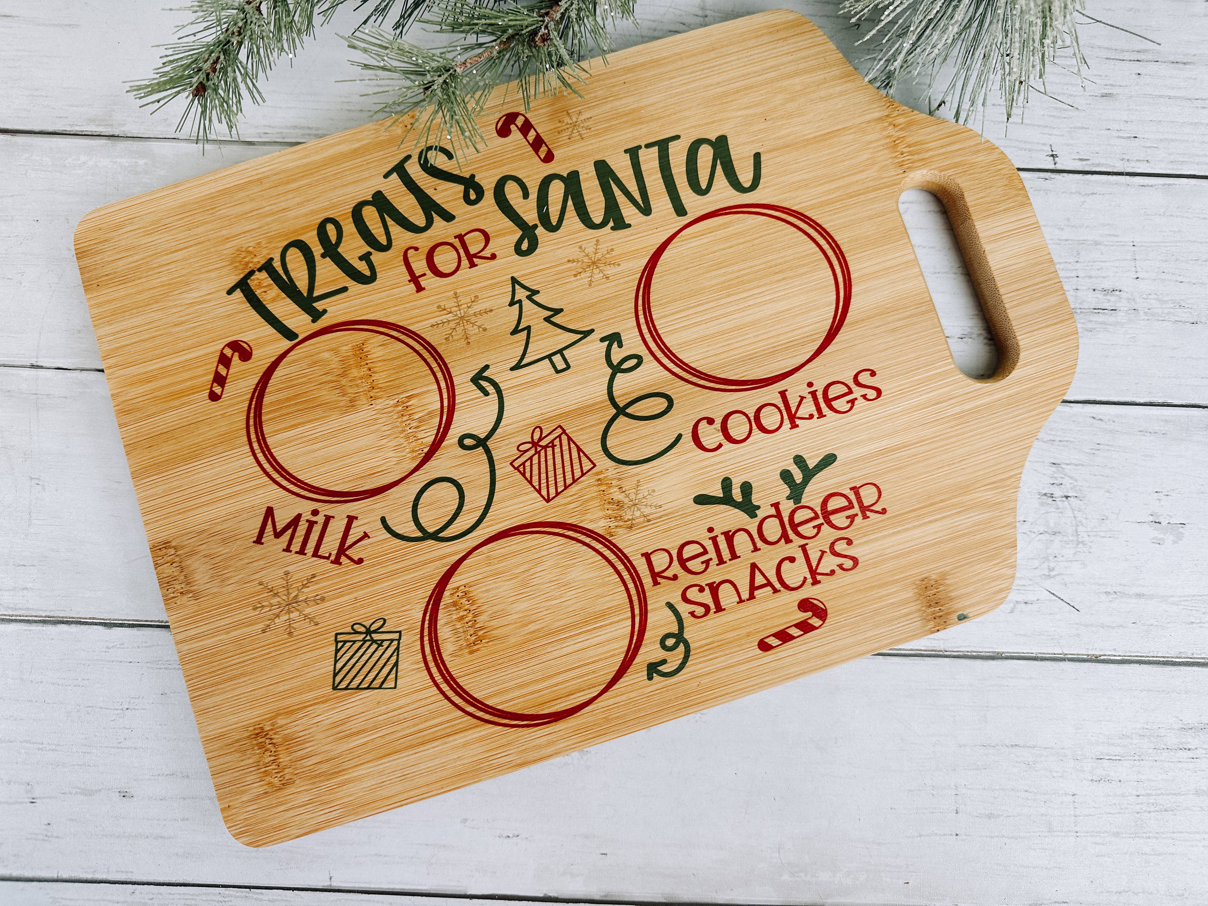WT Custom Designs - Wholesale Platter - Santa Cookie Tray, Milk and Cookie Platter, Cookies For Sant1