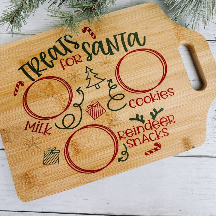 WT Custom Designs - Wholesale Platter - Santa Cookie Tray, Milk and Cookie Platter, Cookies For Sant1