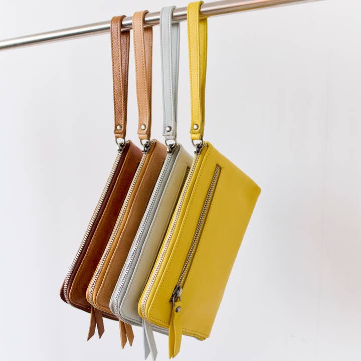Muse Handcrafted Leather Wristlet for wholesale by Latico Leathers