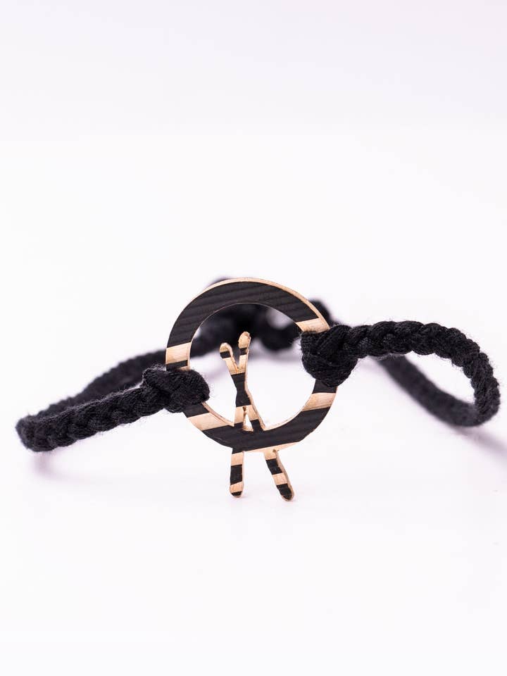 Dark Cross Stick - Återvunnet Cymbal Armband för wholesale av Full Circle Co.