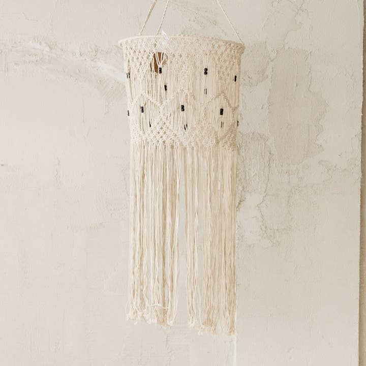 Macrame Lampshade L | Amal for wholesale by Living Multicultural