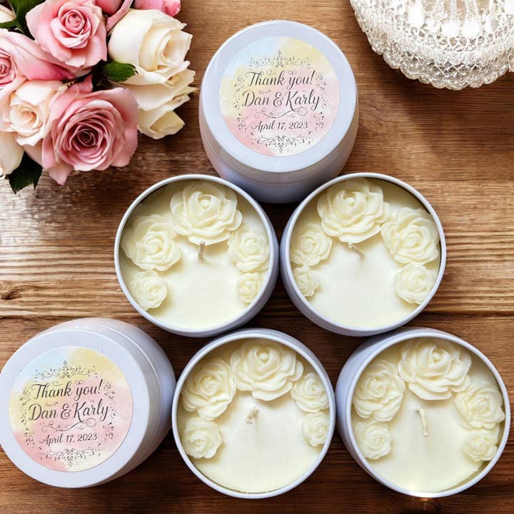 Bloemige Kaarsen voor Bruiloften, Feestjes & Verjaardagscadeaus voor wholesale door Karly’s Candles