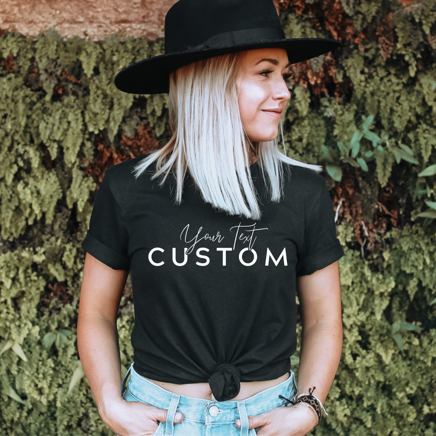 Custom Shop Name or Text Personalized Boutique Logo T-Shirt for wholesale on Faire14