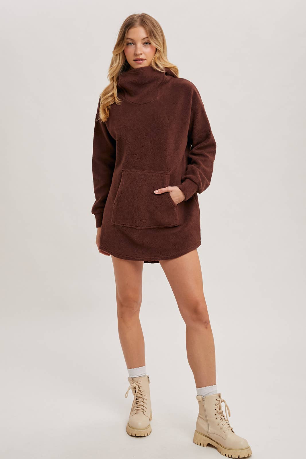 Bluivy - Wholesale Hoodie - Women's - FLEECE HOODIE TUNIC1