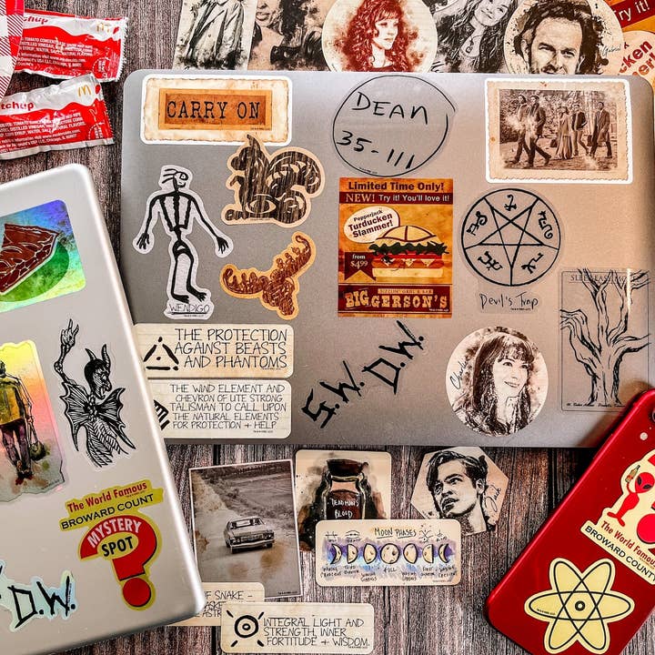 Conquest Journals - Wholesale Sticker - Supernatural John's Journal & Iconic Art Decals (60-Pack)