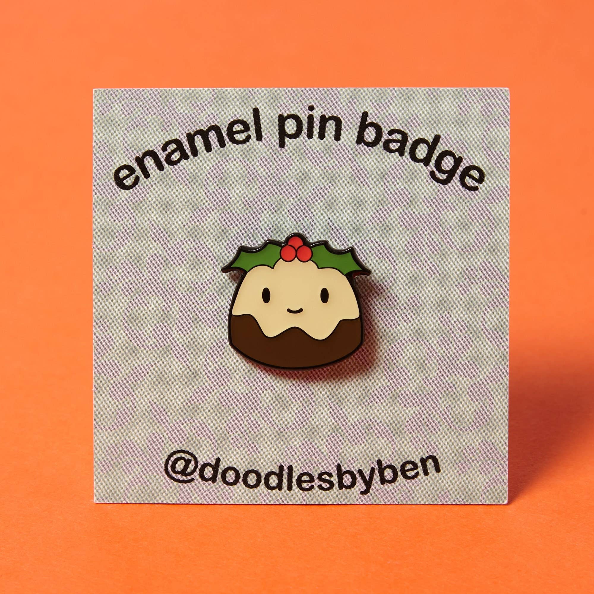Higglebees – wholesale Lapel pin/button – Christmas Pudding - Enamel Pin Badge1