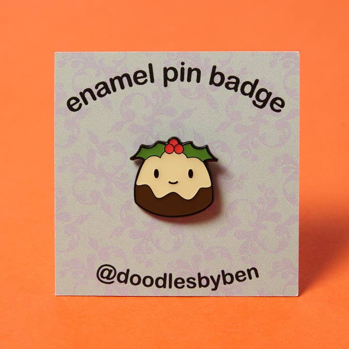 Higglebees – wholesale Lapel pin/button – Christmas Pudding - Enamel Pin Badge1
