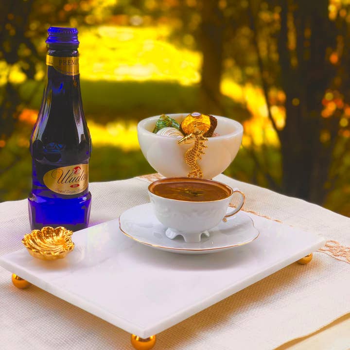 New Look Seashell Marble Coffee Tray for wholesale by New Look Furniture and Architecture