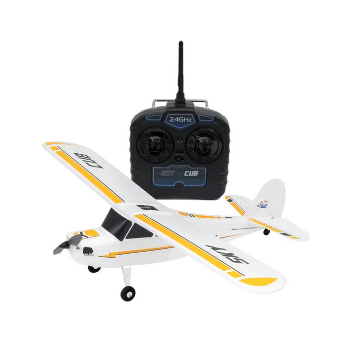 PlaySTEM - Vente Avion miniature – enfant - Avion d'entraînement RC Sky Cub RTF 2,4 GHz