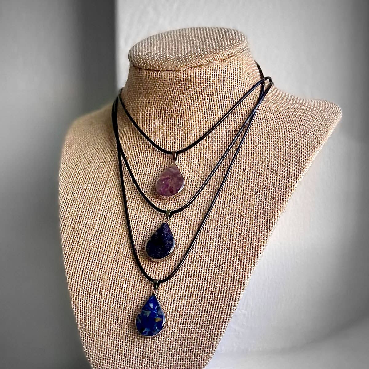 O Yeah Gifts - Wholesale Pendant/Charm Necklace - Turquoise Gemstone Necklace, Blue Drop Teardrop Gem Pendant2