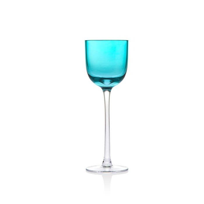 Godinger - Wholesale Cocktail/Liquor Glass - Rondo Set of 4 Sea Blue Liquer 2oz