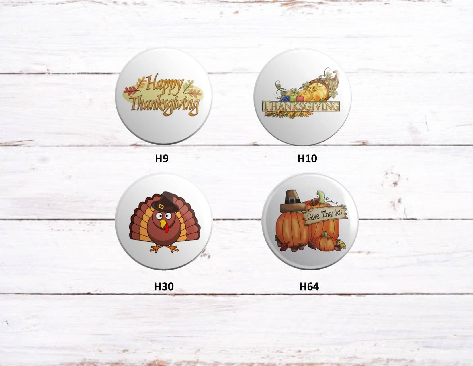 Exchangeables Badge Reels - Wholesale Badge Accessory - Women's - Exchangeable Badge Button Thanksgiving5