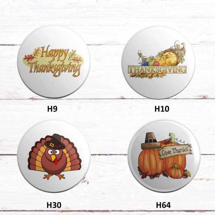 Exchangeable Badge Button Thanksgiving for wholesale by Exchangeables Badge Reels
