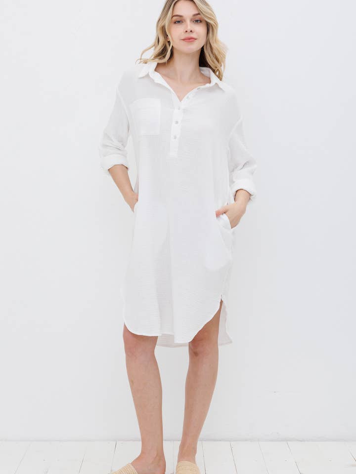 Hemdkleid aus Baumwolle mit Gaze für den Großhandel von Dolly Jolly