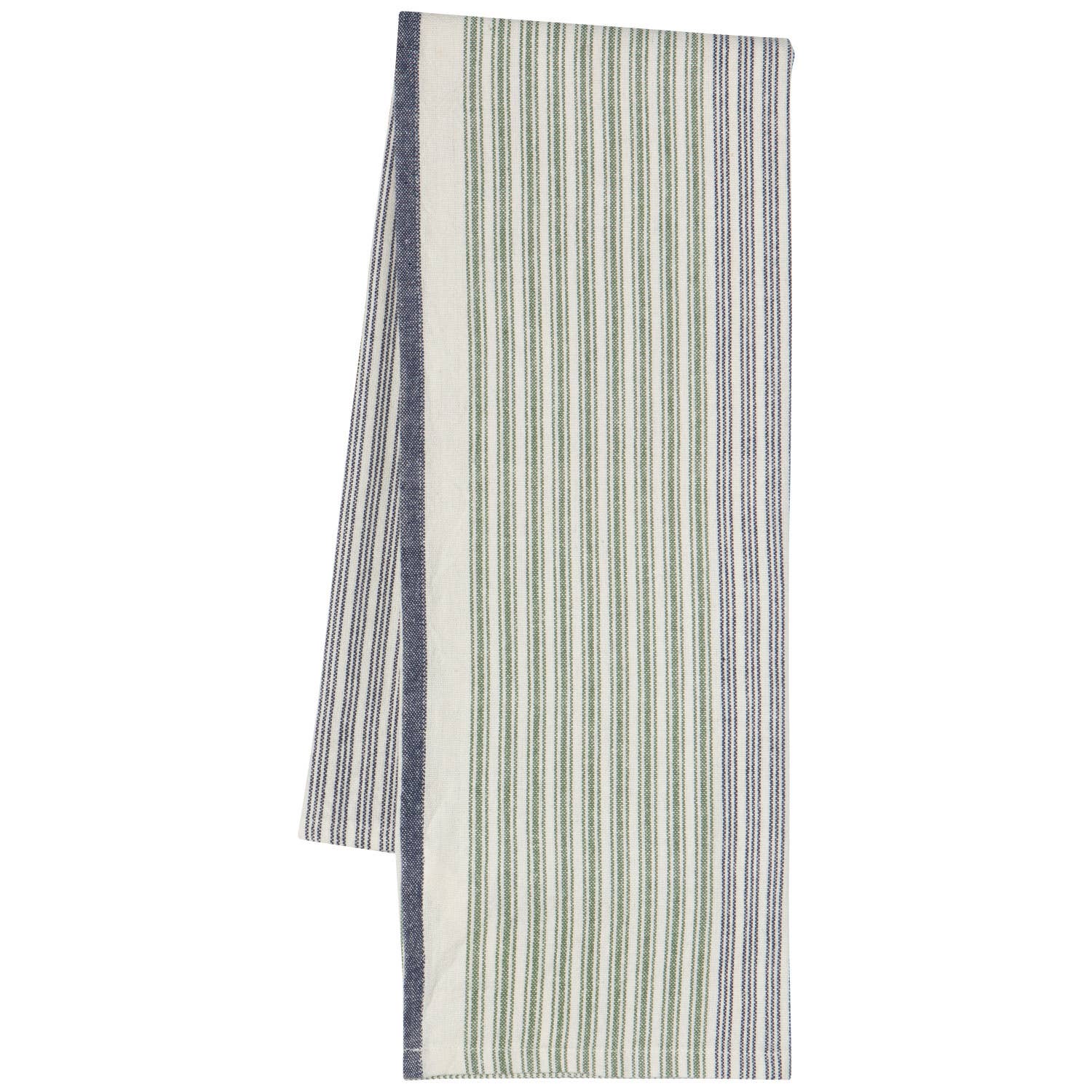 Danica Heirloom - Wholesale Tea Towel - Jade Green Array Stripe Dishtowel Set of 24