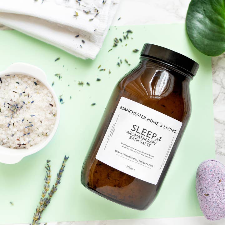 Manchester Home & Living - Wholesale Bath Salts - Sleep Lavender & Chamomile Bath Salts1