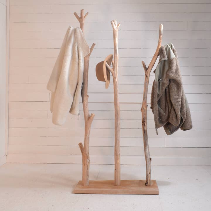 Cabideiro natural com galhos decorativos, decoração natural por atacado de prairie studio