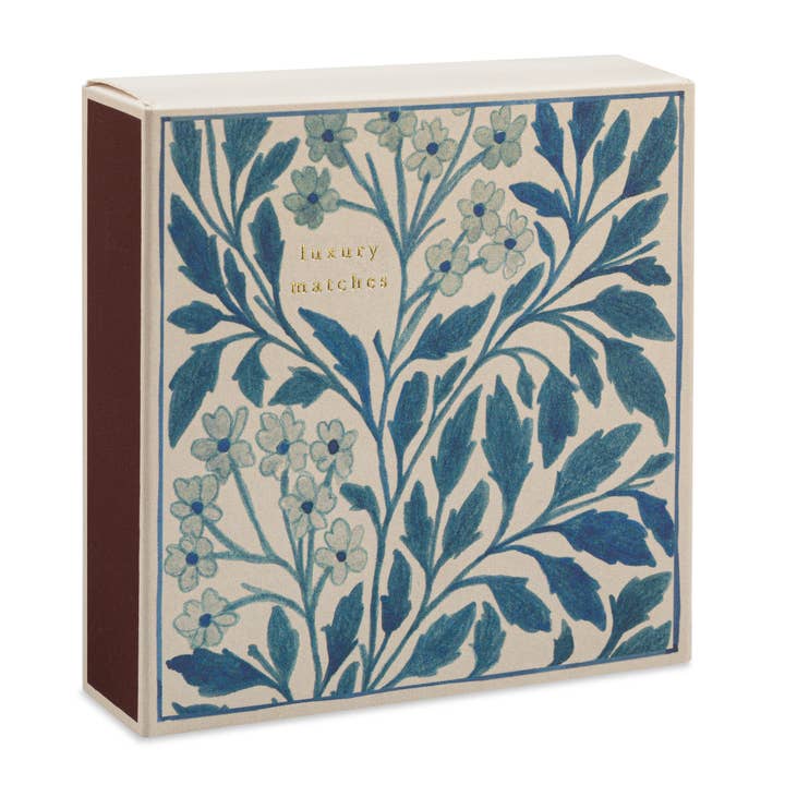 Archivist Gallery - Wholesale Matches - Blue Floral | Square - Safety Matches