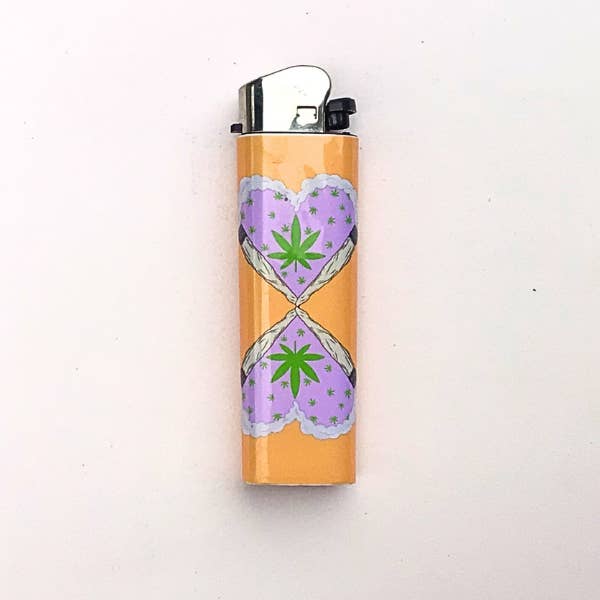 Unkraut Liebe Handgemachte Kunst Feuerzeug für den Großhandel von Vivrant Vixen