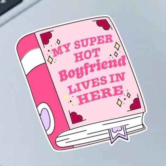 Book Boyfriend 2.5" Vinyl Sticker for wholesale by Fable and Flame Co.