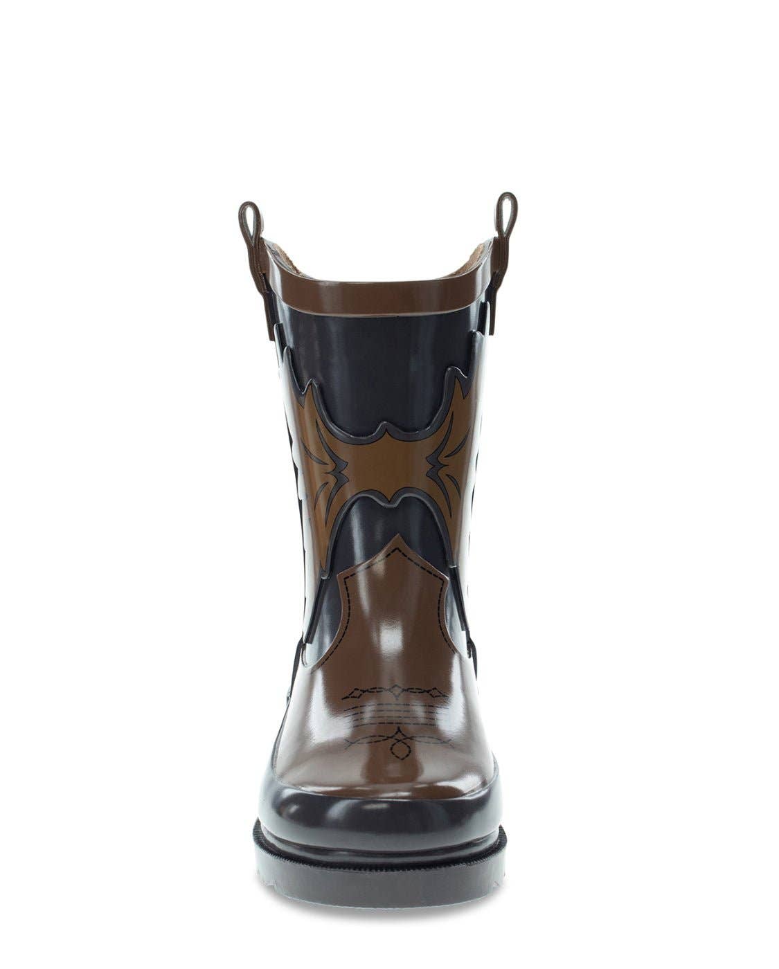 Kids Western Cowboy Rain Boot - Brown for wholesale on Faire2