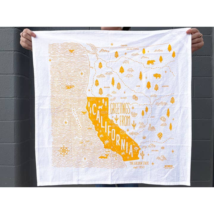 Noteworthy Paper & Press - Wholesale Tea Towel - California Tea Towel6