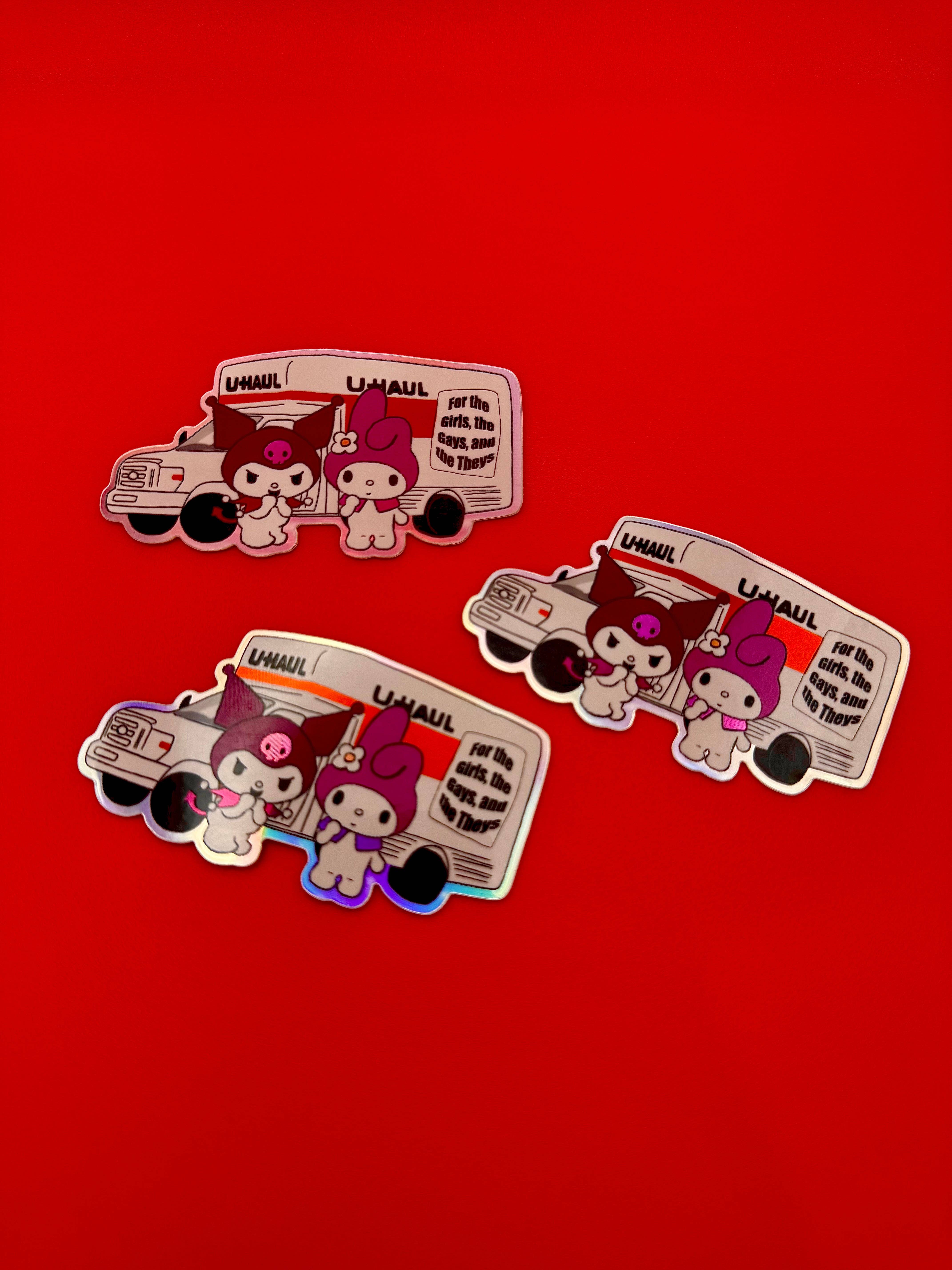 SoftBoysClub - Wholesale Sticker - My Melody & Kuromi UHaul Sticker1