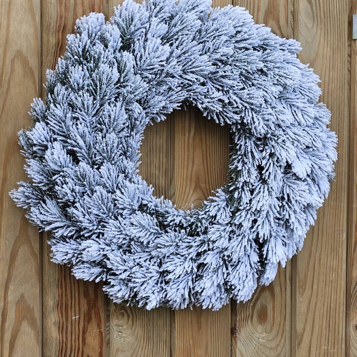 Meinposten - Wholesale Wreath - Advent wreath fir wreath Christmas wreath artificial decorative wreath green white Ø 40cm3