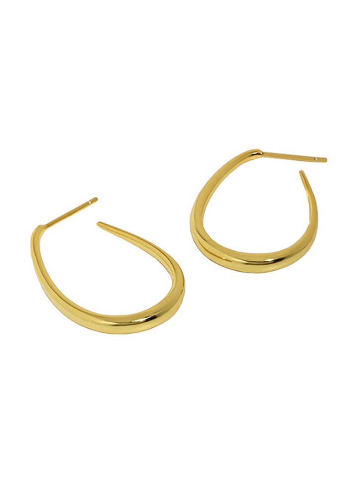 Boucles d'oreilles en vermeil d'or en argent sterling Shiel pour la vente par Janus