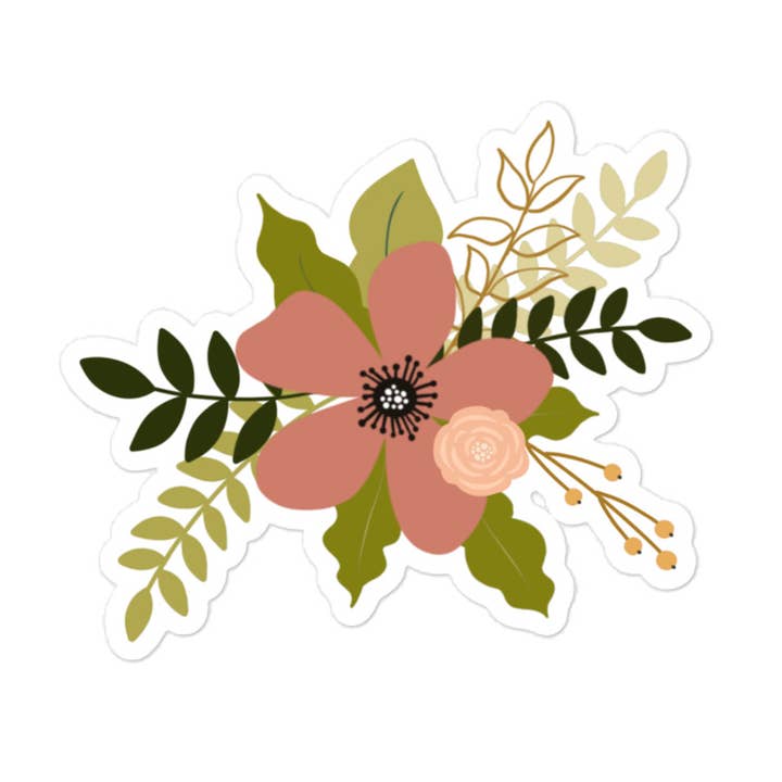 Adesivo flores rosa por atacado de Flounce & Flourish