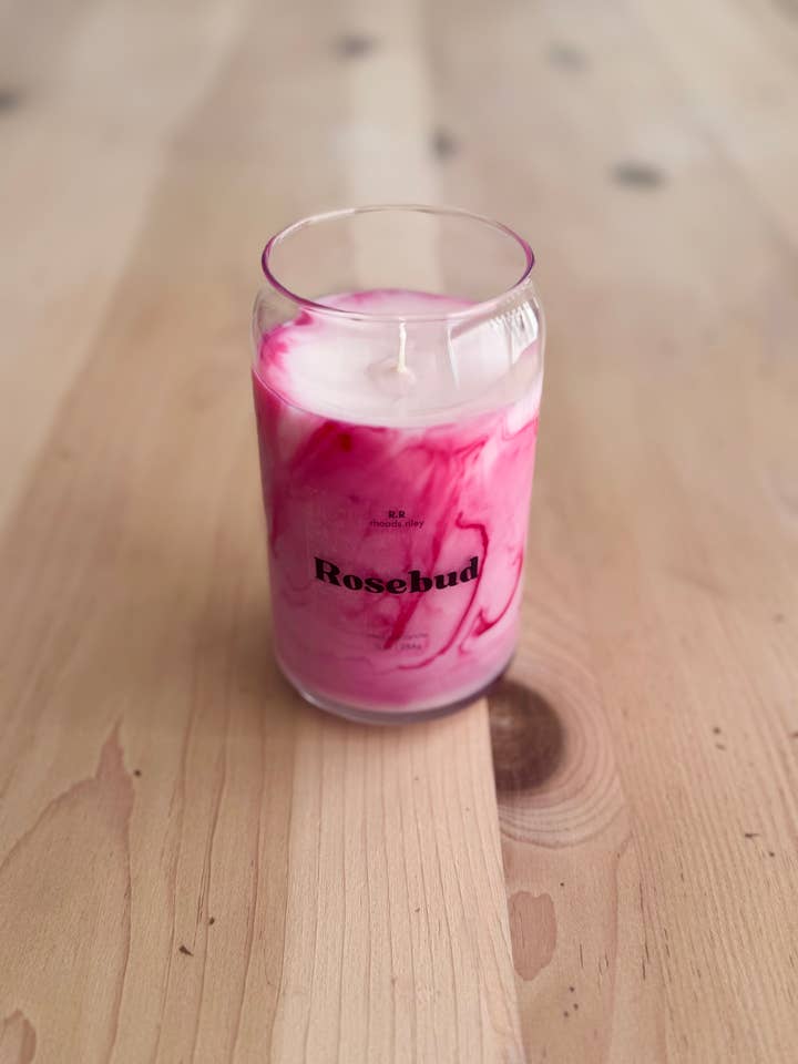 Rosebud 10 oz Soy Candle | Marbled | Valentine's Day for wholesale by R.R -rhoads.riley Candles