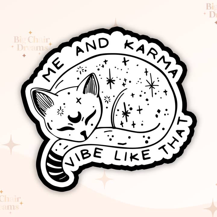 Autocollant Karma - Cat Lover - Inspiré de Taylor Swift pour la vente par Big Chair Dreams