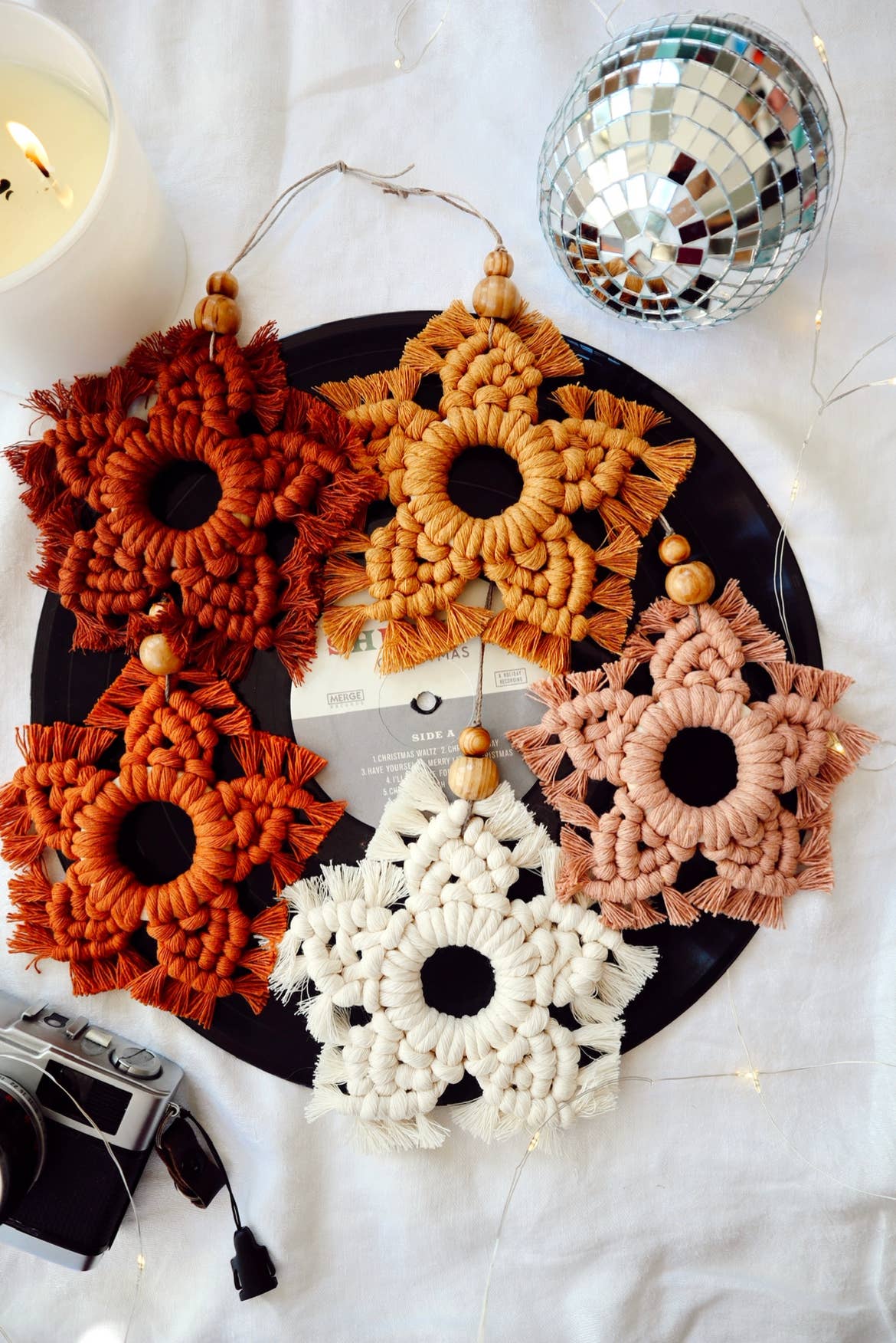 Radically You - Wholesale Ornament - White Boho Macrame Star Ornament1